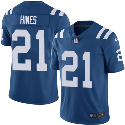 Indianapolis Colts #21 Limited Nyheim Hines Royal Blue Nike NFL Home Men Vapor Untouchable jerseys